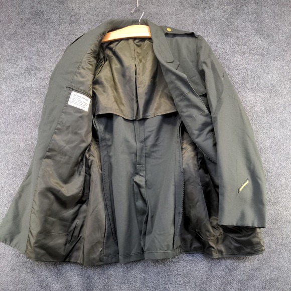 U.S. Army Men's Serge Green Coat Class 3 Type III Size 39L Dress Jacket Military - Picture 2 of 16